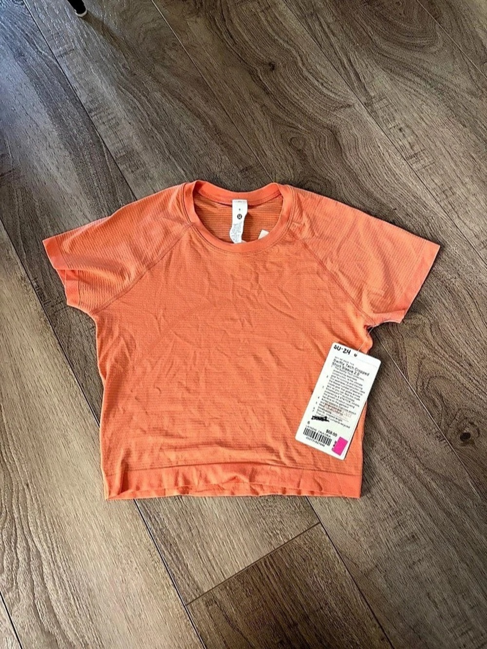 Lululemon Swiftly Tech Cropped Short Sleeve 2.0 Orange